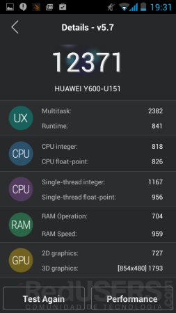 Benchmark  de AnTuTu.