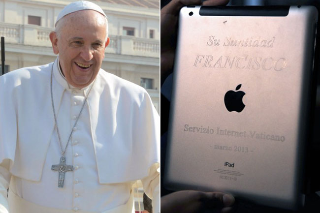 El Papa usa un iPad2