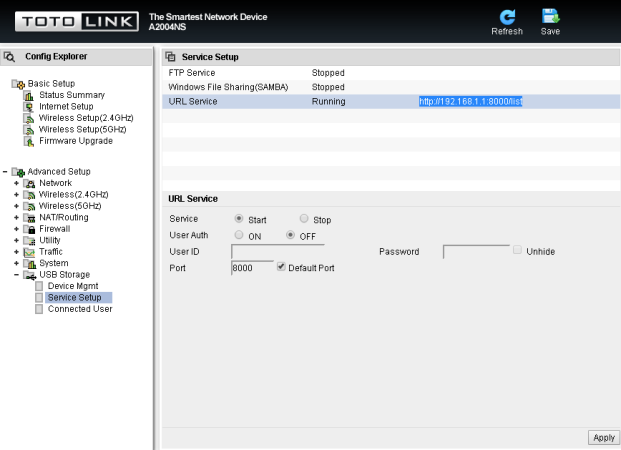 Configuracion NAS