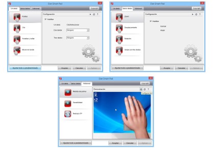 Elan Smart Pad es el software que permite controlar el pad de mouse de la notebook PCBOX.