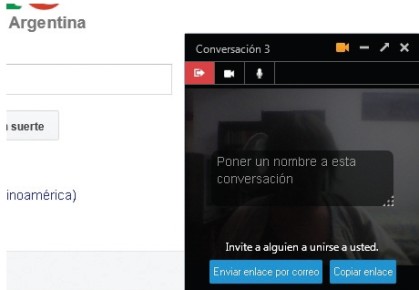 PASO 02 Aparecerá una pantalla en miniatura de la conversación iniciada, para que podamos continuar navegando o ejecutando otras tareas. Si deseamos ejecutar la conversación en pantalla completa, tenemos el botón en al barra superior de la ventana.