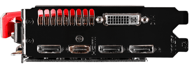 Como salidas tenemos DVI (compatible con adaptadores VGA), HDMI 2.0 y tres puertos DisplayPort.