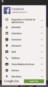 Una de las mayores desventajas hasta hoy (ya que las nuevas versiones de Android vienen trabajando en este punto) es que una vez que la aplicación se encuentra instalada no podemos desactivar sus permisos, debiendo aceptar todos o no aceptar ninguno y en consecuencia cancelar la instalación. 