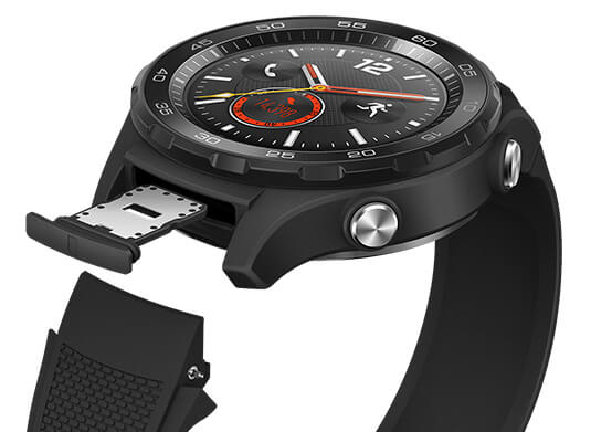 Huawei Watch 2 contará con una ranura para nano SIM visible al retirar la correa.