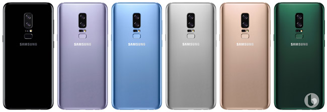 Galaxy Note 8, en sus posibles variantes de color. 