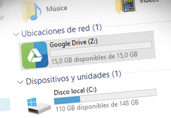 Google drive como disco local - Posrtada