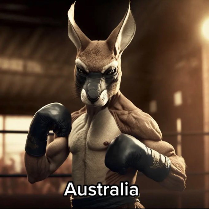 Australia tiene a un canguro.